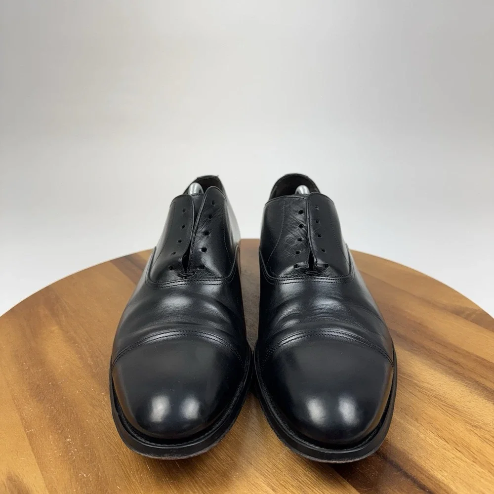 Mens To Boot Adam Derrick Black Leather Cap Toe Dress Shoes Oxfords Size 10.5 D